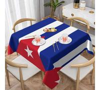 UFhgjjb 54"x54" Square Tablecloth â€“ Perfect for Dining, Kitchen, and Outdoor Events, Cuban flag Full-Surface Single-Sided Print