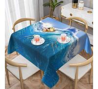 UFhgjjb 54"x54" Square Tablecloth â€“ Perfect for Dining, Kitchen, and Outdoor Events, Ocean Waves Full-Surface Single-Sided Print