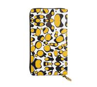UFhgjjb Cell Molecules Print Leather Wallet â€“ Lightweight Bifold Clutch, Multiple Card Slots & Zipper Coin Pocket