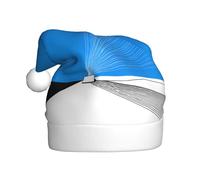 UFhgjjb Christmas Hat for Adult â€“ Festive Santa Hat Unisex Radiating lines Print Xmas Headwear, Plush Holiday Party Hat