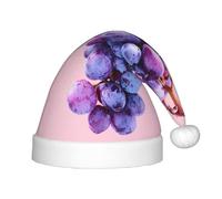 UFhgjjb Close up of grapes Print Christmas Hat for Kids â€“ Holiday Headwear for Christmas, New Year, Party Favors â€“ Unisex Warm Cap