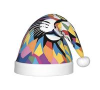 UFhgjjb Colorful spotted cat Print Christmas Hat for Kids â€“ Holiday Headwear for Christmas, New Year, Party Favors â€“ Unisex Warm Cap