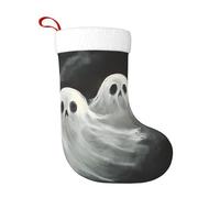 UFhgjjb Floating Ghost Print Christmas Stocking 18 Inches â€“ Holiday Decor, Fireplace Hanging Accessory for Home, Xmas Tree