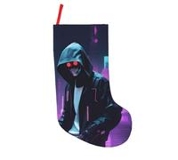 UFhgjjb Ghost Display Print 18in Christmas Stockings â€“ Holiday Hanging Ornament for Fireplace, Home Decor â€“ Festive Candy Bag