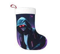 UFhgjjb Ghost Display Print Christmas Stocking 18 Inches â€“ Holiday Decor, Fireplace Hanging Accessory for Home, Xmas Tree
