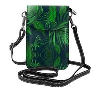 UFhgjjb Green Tropical Jungle Plant Print Small Cell Phone Purse â€“ Crossbody Wallet Bag with Adjustable Strap, Perfect for Travel & Daily Use