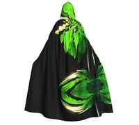 UFhgjjb Halloween Hooded Cloak Costume Cape â€“ Adult Banana leaves under the light Print Costume Robe for Masquerade, Carnival, Comic Exhibition