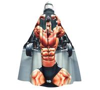 UFhgjjb Halloween Hooded Cloak Costume Cape – Adult Muscle Show Print Costume Robe for Masquerade, Carnival, Comic Exhibition