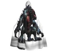 UFhgjjb Halloween Hooded Cloak Costume Cape – Adult Mysterious beast Print Costume Robe for Masquerade, Carnival, Comic Exhibition