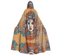 UFhgjjb Halloween Hooded Cloak Costume Cape – Adult Queen's Picture Print Costume Robe for Masquerade, Carnival, Comic Exhibition
