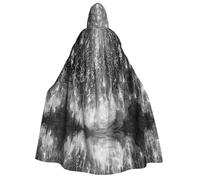 UFhgjjb Halloween Hooded Cloak Costume Cape – Adult Spell Symbols Print Costume Robe for Masquerade, Carnival, Comic Exhibition