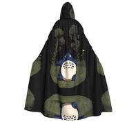 UFhgjjb Halloween Hooded Cloak Costume Cape – Adult White on the lawn Print Costume Robe for Masquerade, Carnival, Comic Exhibition