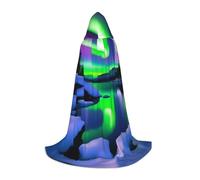UFhgjjb L Halloween Hooded Cape - Unisex Beautiful aurora Print Cosplay Robe for Parties, Carnivals, Comic Exhibitions, and More