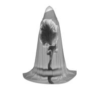 UFhgjjb L Halloween Hooded Cape - Unisex Enchanting Mushrooms Print Cosplay Robe for Parties, Carnivals, Comic Exhibitions, and More