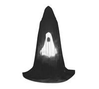 UFhgjjb L Halloween Hooded Cape - Unisex Ghost's Gaze Print Cosplay Robe for Parties, Carnivals, Comic Exhibitions, and More