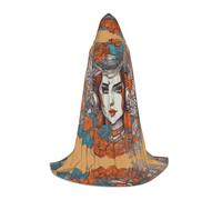 UFhgjjb L Halloween Hooded Cape - Unisex Queen's Picture Print Cosplay Robe for Parties, Carnivals, Comic Exhibitions, and More