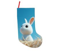 UFhgjjb Looking up at the sky rabbit Print 18in Christmas Stockings â€“ Holiday Hanging Ornament for Fireplace, Home Decor â€“ Festive Candy Bag