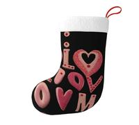 UFhgjjb Love letters Print Christmas Stocking 18 Inches – Holiday Party Decoration, Fireplace Hanging Ornament for Xmas Tree