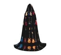 UFhgjjb M Halloween Hooded Cape - Unisex Various guitars Print Cosplay Robe for Parties, Carnivals, Comic Exhibitions, and More
