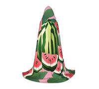 UFhgjjb M Halloween Hooded Cape - Unisex Watermelon in midsummer Print Cosplay Robe for Parties, Carnivals, Comic Exhibitions, and More