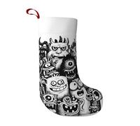 UFhgjjb Monster Graffiti Print Christmas Stocking – Large Personalized Holiday Decor, Xmas Tree Home Decoration