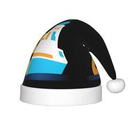 UFhgjjb Over the sea Print Christmas Hat for Kids â€“ Holiday Headwear for Christmas, New Year, Party Favors â€“ Unisex Warm Cap