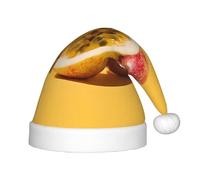 UFhgjjb Passion fruit close-up Print Christmas Hat for Kids â€“ Holiday Headwear for Christmas, New Year, Party Favors â€“ Unisex Warm Cap