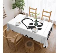 UFhgjjb Pawprint Print Tablecloth Rectangle â€“ Dining Table Cover for Holiday, Parties, Picnice â€“ Kitchen Decor Tablecloths