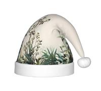 UFhgjjb Plant close-up Print Christmas Hat for Kids â€“ Holiday Headwear for Christmas, New Year, Party Favors â€“ Unisex Warm Cap