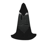 UFhgjjb S Halloween Hooded Cape - Unisex Sad love emoticon Print Cosplay Robe for Parties, Carnivals, Comic Exhibitions, and More
