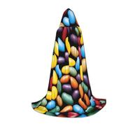 UFhgjjb S Halloween Hooded Cape - Unisex Various beans Print Cosplay Robe for Parties, Carnivals, Comic Exhibitions, and More