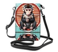 UFhgjjb The silent monkey Print Small Cell Phone Purse - Crossbody Wallet Bag with Adjustable Strap, Perfect for Travel & Daily Use