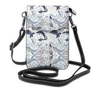 UFhgjjb Turtle Octopus Pattern Ocean Theme Print Small Cell Phone Purse â€“ Crossbody Wallet Bag with Adjustable Strap, Perfect for Travel & Daily Use