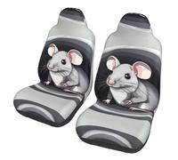 UFhgjjb Universal Mouse in the Hole Print Car Seat Covers for Women & Men - Front Seat Protectors, Fit for Car, SUV, Sedan, Truck