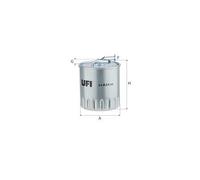 UFI 24.A24.00 Fuel filter