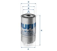 UFI 24.H2O.01 Fuel filter for IVECO,JEEP