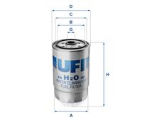 UFI 24.H2O.08 Fuel filter for CHRYSLER