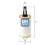 UFI Filters, Oil Filter 25.172.00, Suitable for cars, Applicable to Various Models of Mercedes Benz