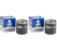 UFI Filters, Oil Filter 23.263.00, Replacement Oil Filter, Suitable for Cars, Applicable to Various Models of Chevrolet, Citroen, Mazda, Nissan, Suzuki and Toyota (Pack of 2)