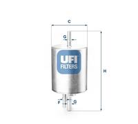 UFI Fuel Filter Insert 176.2mm Height 74mm Diameter Fits Audi A4 A6 31.830.00