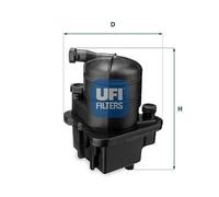 UFI Fuel Filter Insert 188mm Height Fits Renault Clio Modus / Grand Modus