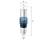 UFI Fuel Filter Insert 274mm Height 55mm Outer Diameter Fits BMW X5 31.839.00