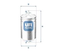 UFI Fuel Filter Insert Fits Daewoo Mercedes-Benz Ssangyong VW 31.583.00
