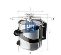 UFI Fuel Filter Insert Fits Renault Megane Scenic Grand Scenic 55.430.00