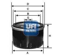 UFI Oil Filter Spin-On 82mm Height 136mm Outer Diameter Fits VW LT 23.482.00