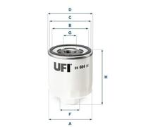 UFI Oil Filter Spin-On 92mm Height 76mm Diameter Fits Ford Transit 23.664.00