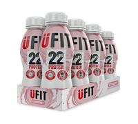 UFIT High 22g Protein Shake, No Added Sugar, Low Fat â Strawberry Flavour Ready To Drink (Pack of 8 x 310ml)