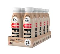 UFIT High 25g Protein Shake - Iced Latte Flavour- Fat Free - No Added Sugar - Ready to Drink - 10 x 330ml (Packaging May Vary)