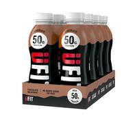 UFIT High 50g Protein Shake - Chocolate Flavour - No Added Sugar - Low in Fat - Ready to Drink -Pack of 8 x 500 ml (Packaging May Vary)