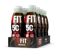 UFIT High 50g Protein Shake - Chocolate Flavour - No Added Sugar - Low in Fat - Ready to Drink -Pack of 8 x 500 ml (Packaging May Vary)